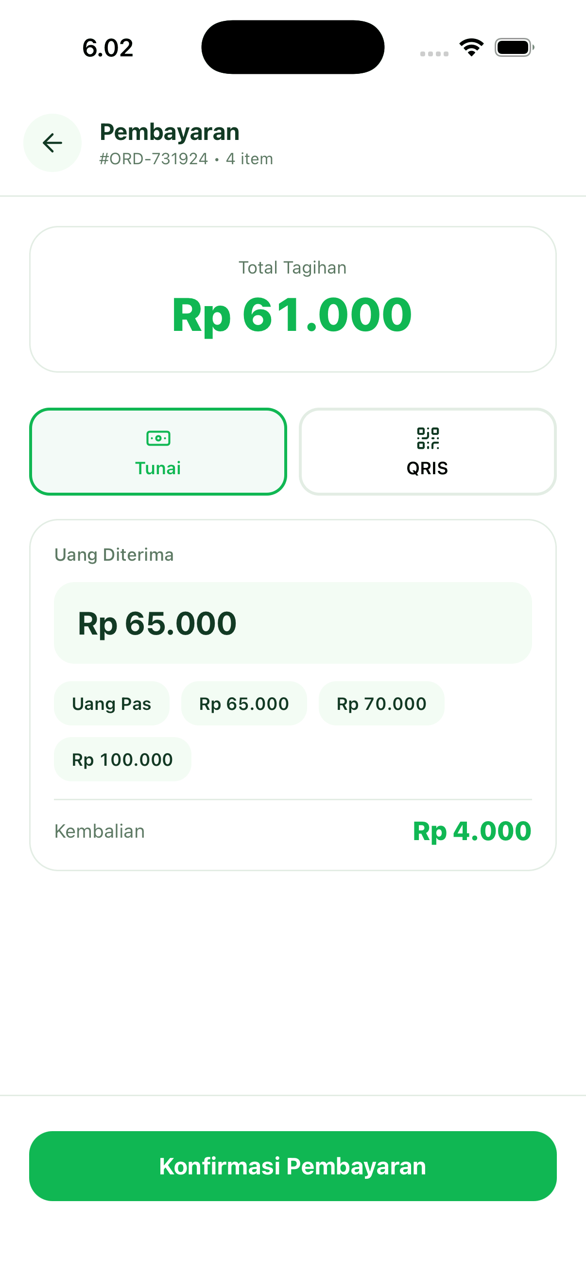 Keranjang kasir Bukalaba siap dibayar