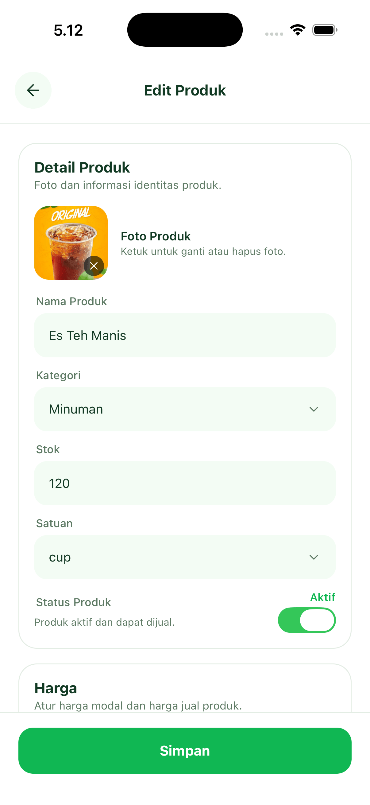 Form tambah produk di Bukalaba
